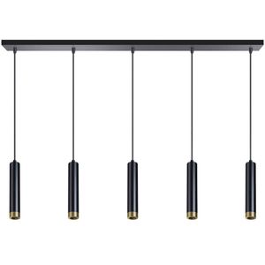 Hanglamp Miller zwart 5 lichts