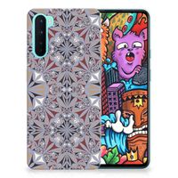 OnePlus Nord TPU Siliconen Hoesje Flower Tiles - thumbnail