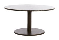 Light & Living Ronde Salontafel Pazo Marmer, 76cm - Donkerbruin - thumbnail