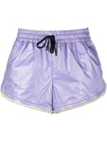 Moncler Grenoble short de sport à lien de resserrage - Violet