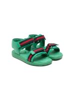 Gucci Kids Web-stripe touch-strap sandals - Vert