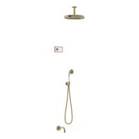 Regendouche set electronisch Tres Shower Technology Classic | Inbouw | Thermostaatkraan | 3-weg | Vintage | Messing mat - thumbnail