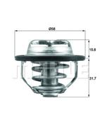 Thermostaat, koelvloeistof MAHLE, u.a. für Opel, Cadillac, Saab, Chevrolet, Vauxhall, Fiat, Alfa Romeo, Santana, Buick - thumbnail