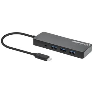 Manhattan 168410 USB 3.0-hub Zwart