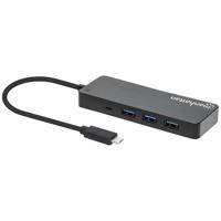 Manhattan 168410 USB 3.0-hub Zwart - thumbnail