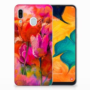 Hoesje maken Samsung Galaxy A30 Tulips