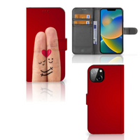 iPhone 14 Plus Wallet Case met Pasjes Liefde - Origineel Romantisch Cadeau - thumbnail