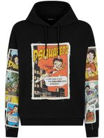 DSQUARED2 hoodie à appliqué Betty Boop - Noir