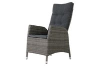 Verstelbare wicker tuinstoel Manhattan - dubble grey - thumbnail