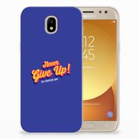 Samsung Galaxy J5 2017 Siliconen hoesje met naam Never Give Up