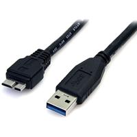 StarTech.com 50 cm zwarte SuperSpeed USB 3.0-kabel A naar micro B - M/M