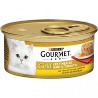 Gourmet Gold Hartig Torentje met kip en wortel natvoer kat (24x85 g) 24 x 85 g