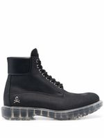 Philipp Plein bottines Hunter en cuir à lacets - Noir