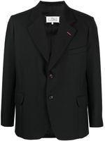 Maison Margiela blazer en laine à simple boutonnage - Noir - thumbnail