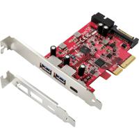 Renkforce 1 + 4 poorten USB 3.2 Gen 2-controllerkaart USB 3.2 Gen 2 (USB 3.1) PCIe x4 - thumbnail