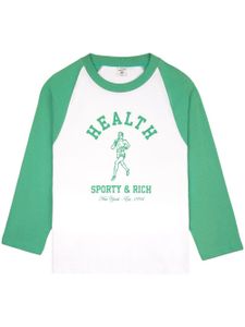 Sporty & Rich NY Running Club long-sleeve T-shirt - Blanc