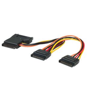 ROLINE stroom Y-Adapterkabel SATA / 3x SATA, 0,3 m