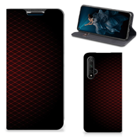 Honor 20 | Huawei Nova 5T Hoesje met Magneet Geruit Rood