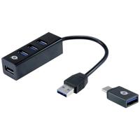 Conceptronic HUBBIES04B USB 3.2 Gen 1-hub 4 poorten Zwart - thumbnail