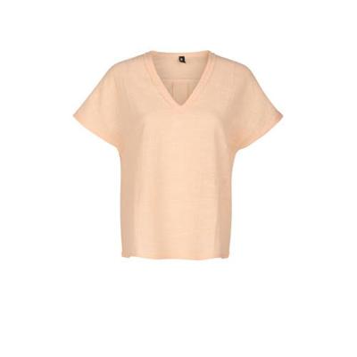 Eksept by Shoeby geweven top May met textuur lichtoranje