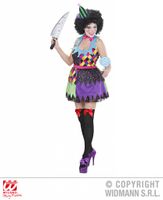 Kwaadaardige Clown dame outfit