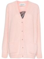 Lanvin cardigan à logo en intarsia - Rose