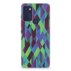 Motorola Moto G60s TPU Hoesje Abstract Green Blue