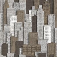 Noordwand Noordwand Behang Urban Friends & Coffee City Apartments wit en goud - thumbnail