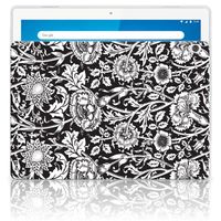 Lenovo Tab M10 Siliconen Hoesje Black Flowers