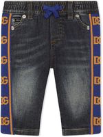 Dolce & Gabbana Kids jean à bande logo - Gris