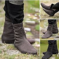 Vintage Middeleeuws Renaissance Schoenen Platte jazzlaarzen Schoenen draaien Piraat Viking Ranger Elf Voor heren Dames Uniseks Boogschieten Effen Halloween Prestatie Casual / Dagelijks LARP Schoenen Lightinthebox