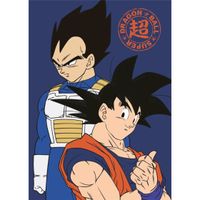 Dragon ball Fleecedeken Super Son Goku Y Vegeta 100 x 140 cm blauw