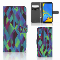 Samsung Galaxy A7 (2018) Book Case Abstract Green Blue