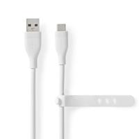 USB-Kabel | USB 2.0 | USB-A Male | USB-C© Male | 15 W | 480 Mbps | Vernikkeld | 1.50 m | Rond | Si - thumbnail