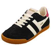 Gola Elan Womens Casual Trainers in zwart gebroken wit, Zwart Off White Fuschia, 37 EU
