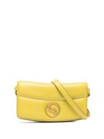 Stella McCartney sac à bandoulière à plaque logo - Jaune