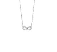 TFT Zilveren Ketting Infinity Zirkonia 1,1 mm x 41+4 cm