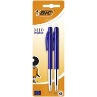 Balpen Bic M10 blauw medium blister ÃƒÆ' 2st