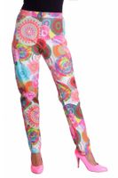 Hippy flower power broek dames - thumbnail