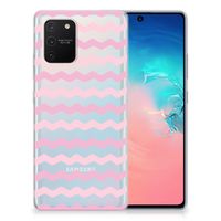 Samsung Galaxy S10 Lite TPU bumper Waves Roze