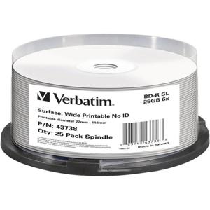 Verbatim 43738 Blu-ray BD-R disc 25 GB 25 stuk(s) Spindel Bedrukbaar