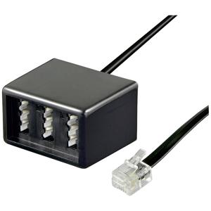 Goobay Telefoon (analoog) Adapterkabel [1x RJ11-stekker - 1x Telefoonbus Duitsland (TAE-NFN)] 0.20 m Zwart