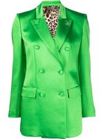 Philipp Plein blazer satiné à boutonnière croisée - Vert - thumbnail