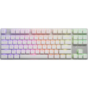 Sharkoon PureWriter TKL RGB Red toetsenbord Gamen USB QWERTY Amerikaans Engels Wit