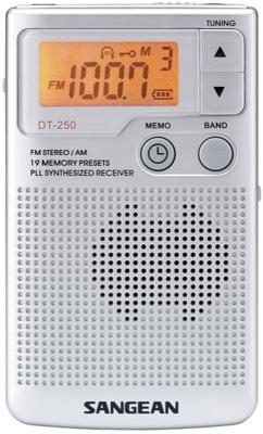 Sangean Pocket 250 Zakradio VHF (FM), Middengolf Zilver