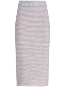 ETRO jupe crayon en tweed - Rose