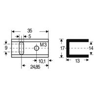 Fischer Elektronik 10019215 SK 13 35 SA-220 Koellichaam 17 K/W (l x b x h) 35 x 17 x 13 mm TO-220 - thumbnail