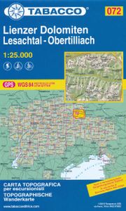 Wandelkaart 072 Lienzer Dolomiten - Lesachtal - Obertilliach | Tabacco
