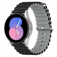 By Qubix - Ocean Style bandje - Zwart/grijs - Compatible met Xiaomi Redmi Watch 5 Active/Redmi Watch 5 Lite - Compatible Xiaomi bandje