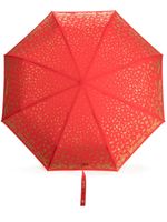 Moschino parapluie pliant à logo imprimé - Rouge